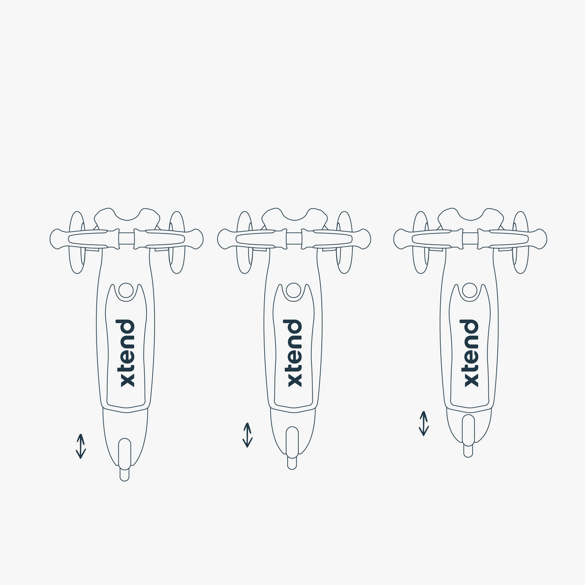 KINDERSCOOTER Xtrend Mini-ride  - Salbeigrün, Basics, Metall (24/90,5/66cm) - Sonnhaus