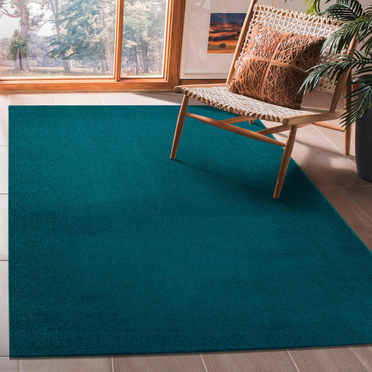 TKANA PREPROGA  Uni     120/170 cm    tkano  temno modra  - temno modra, Trendi, umetna masa/tekstil (120/170cm)