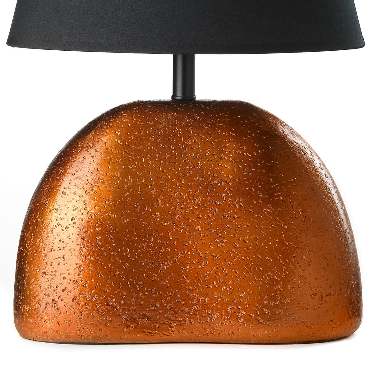 TISCHLEUCHTE 30/20/45 cm   - Schwarz/Bronzefarben, Design, Keramik/Textil (30/20/45cm)