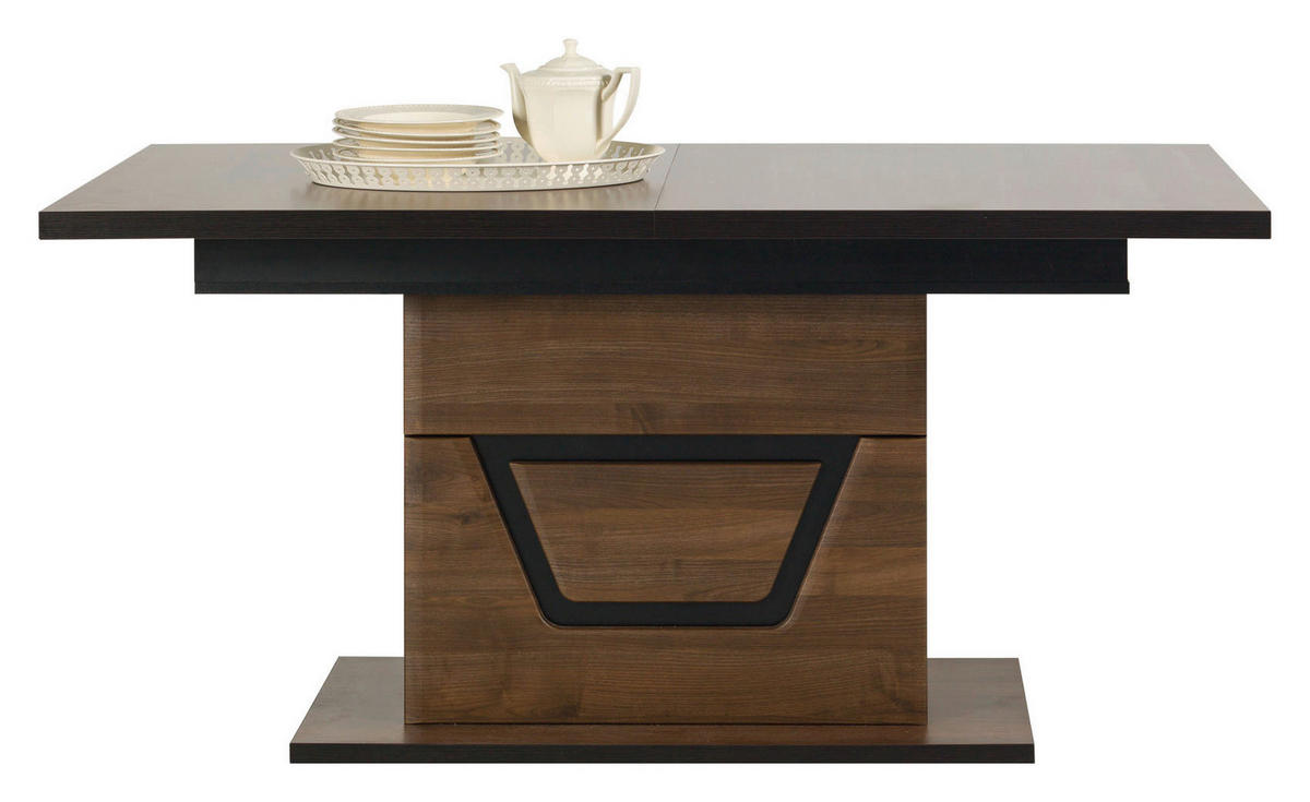 Masă din material pe bază de lemn,   - culoare lemn de nuc, Basics, material pe bază de lemn (160/77/90cm) - Venda