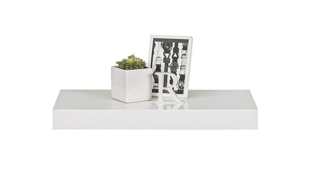 WANDBOARD in 50/5/25 cm Weiss  - Weiss, Design, Holzwerkstoff/Kunststoff (50/5/25cm) - Xora