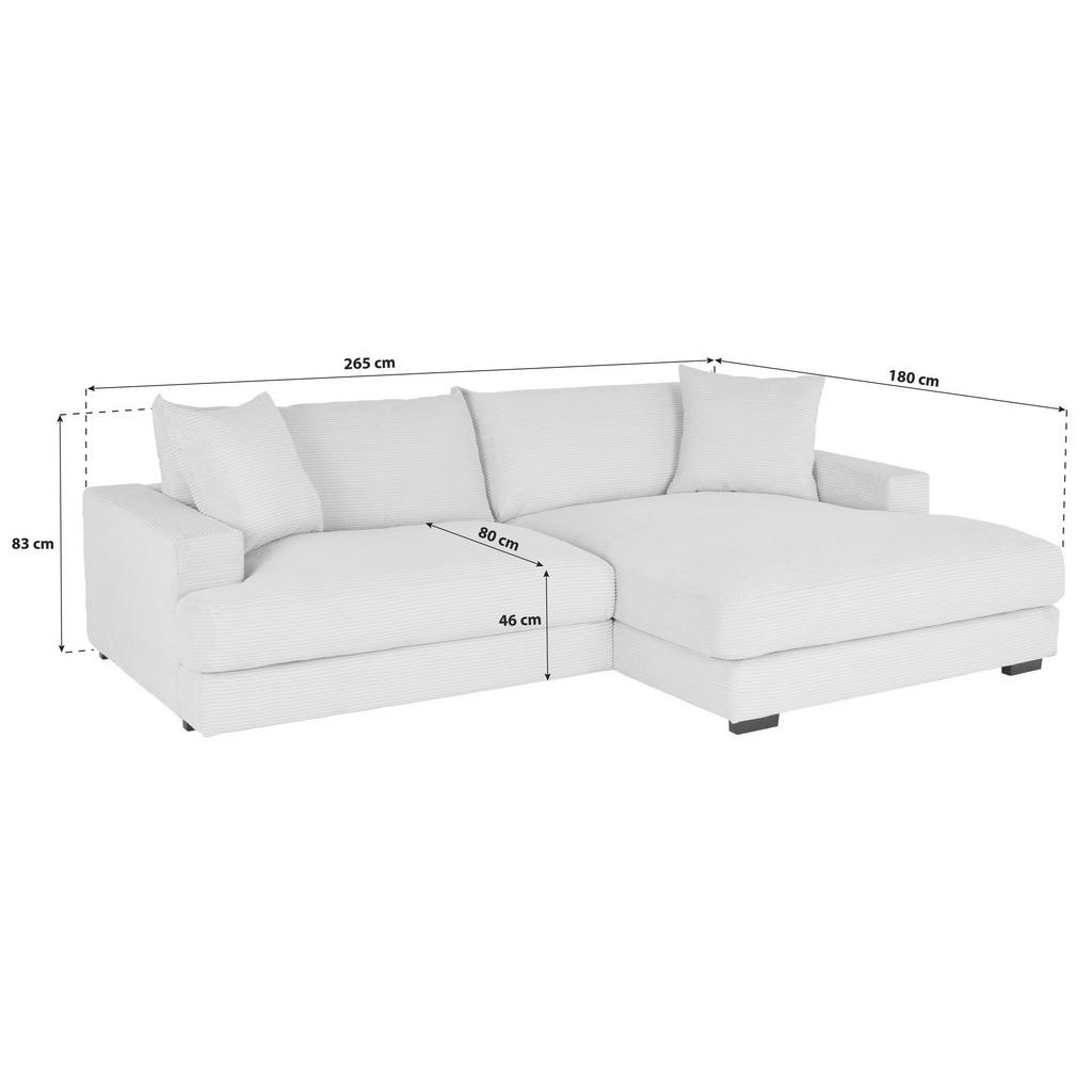 Thumbnail - P & B Ecksofa, Türkis, Textil, L-Form, 265x180 cm, Made in Europe, Wohnzimmer, Sofas & Couches, Wohnlandschaften, Ecksof...