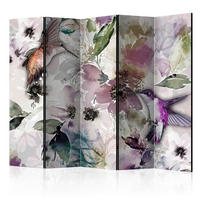 PARAVENT mit 5  Flügel - Multicolor, Basics, Holz/Textil (225/172/3cm) - artgeist