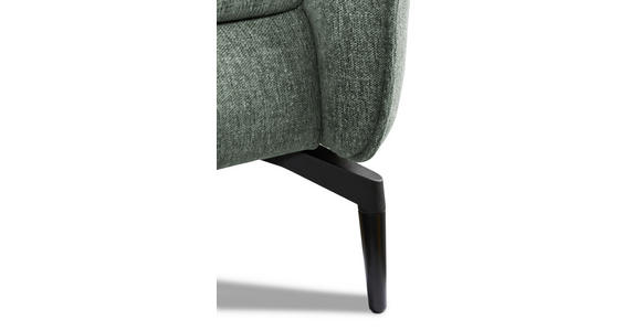 ECKSOFA inkl.Funktionen Grün Webstoff  - Schwarz/Grün, Design, Textil/Metall (284/185cm) - Voleo