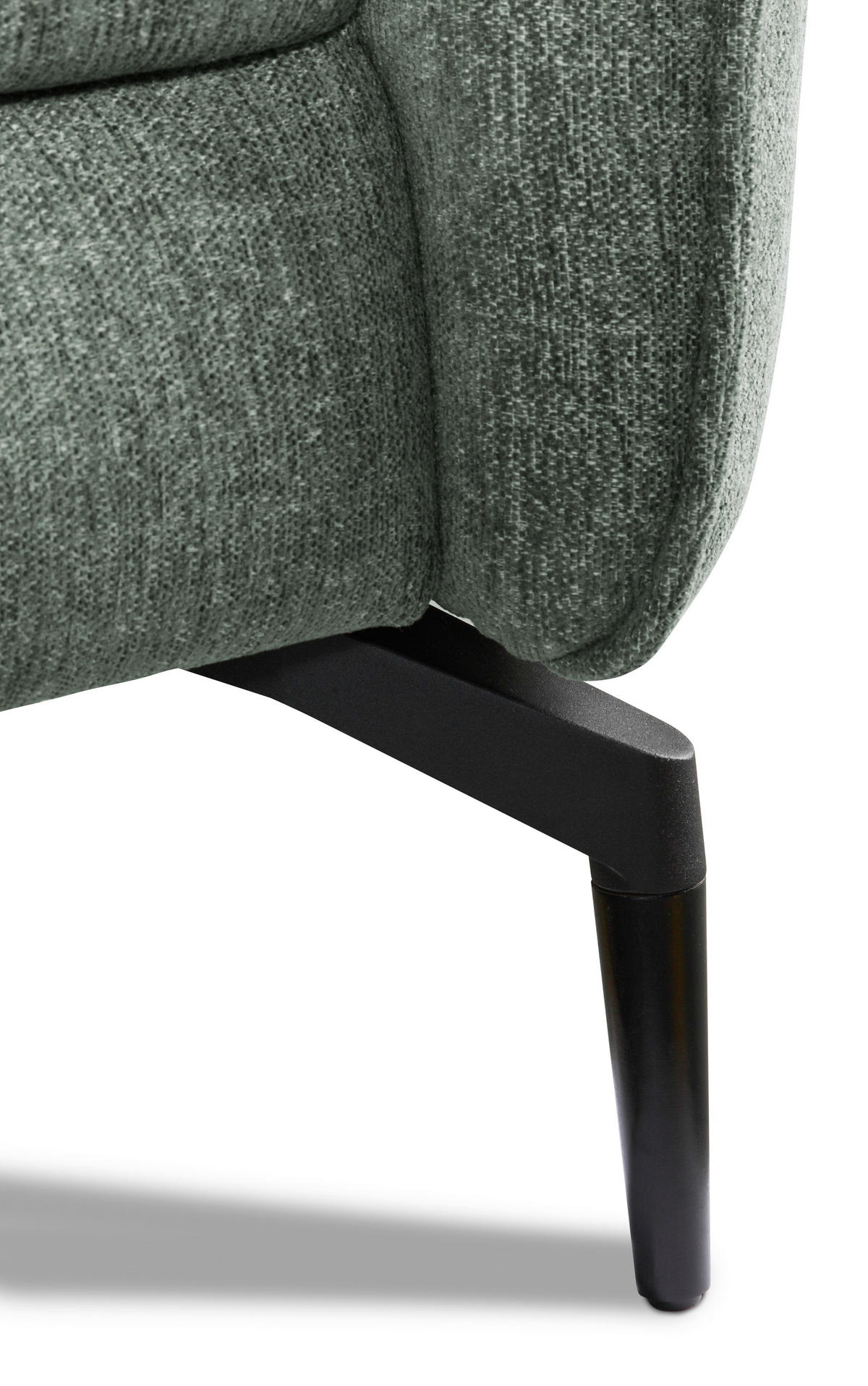 ECKSOFA inkl.Funktionen Grün Webstoff  - Schwarz/Grün, Design, Textil/Metall (284/185cm) - Voleo