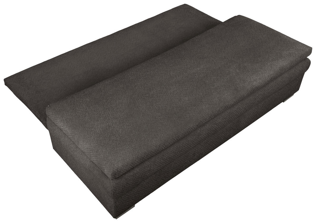 SCHLAFSOFA  mit Liegefunktion, Schlafen auf Sitzhöhe, Rücken echt Struktur Schwarz  - Schwarz, KONVENTIONELL, Kunststoff/Textil (195/93/83cm) - Carryhome