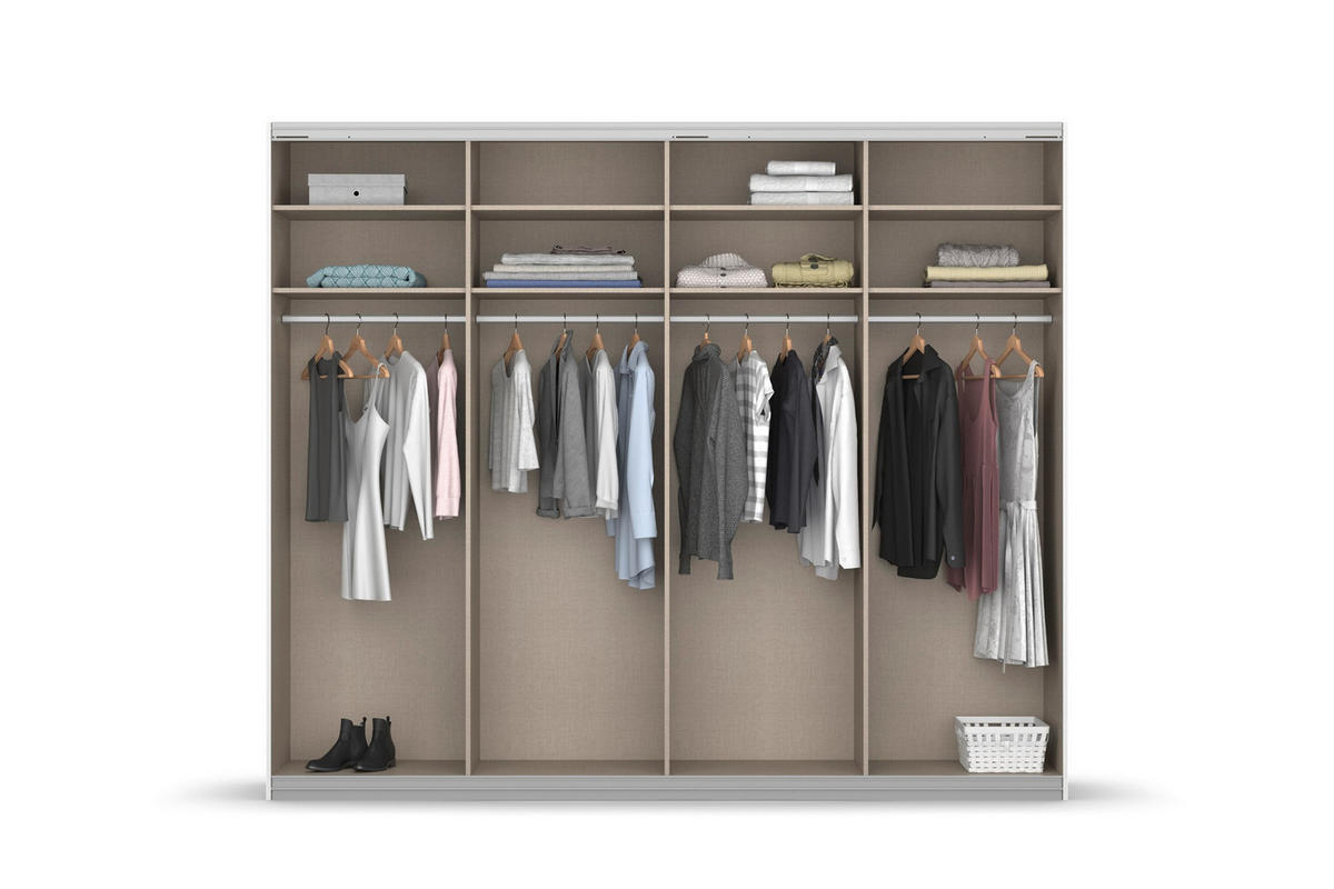 Dulap Cu Uși Culisante, 271/230/62 cm, șampanie, stejar Artisan - stejar Artisan/șampanie, Modern, metal/material pe bază de lemn (271/230/62cm) - Novel