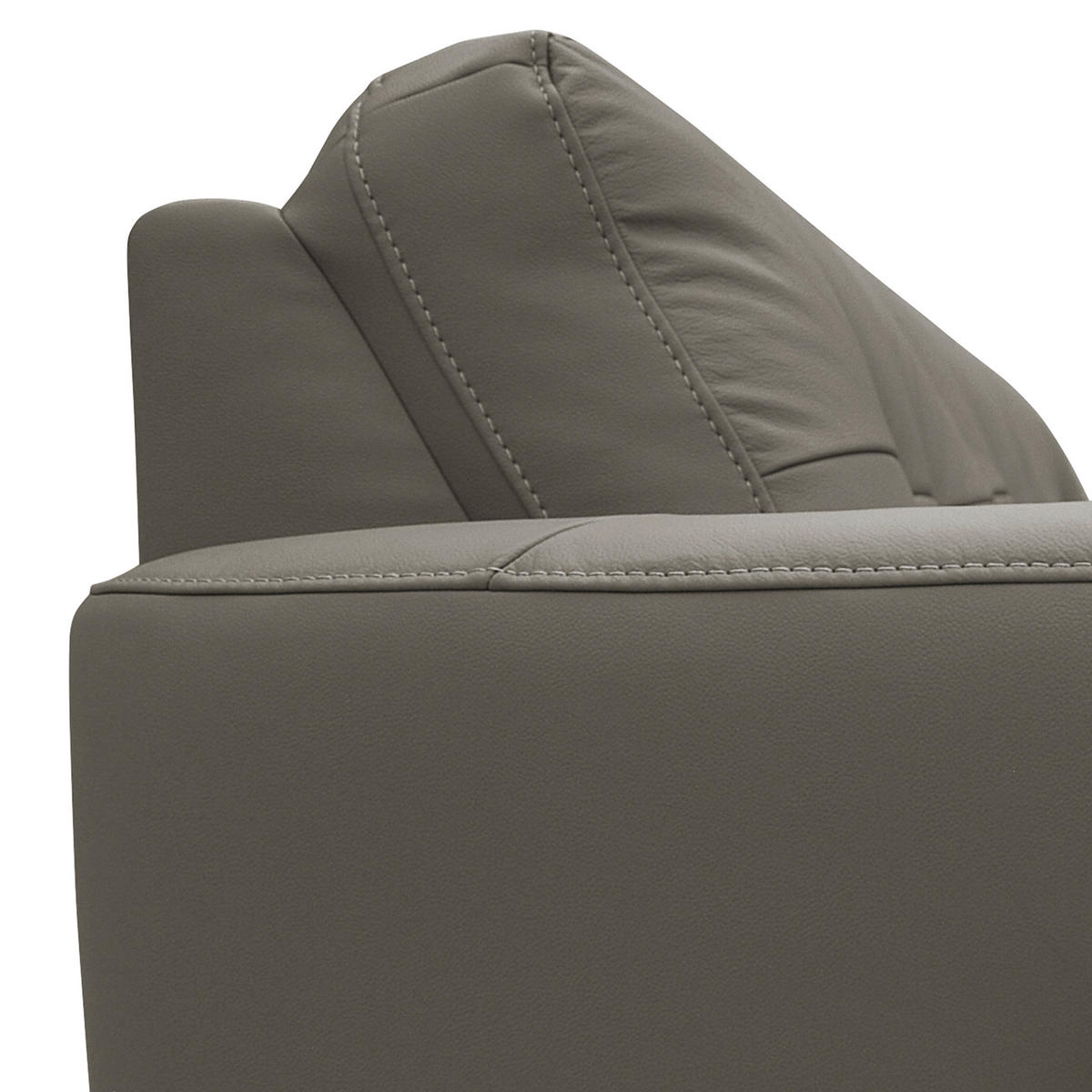 ECKSOFA in Lederlook Echtleder Schlammfarben  - Schlammfarben/Buchefarben, Design, Leder/Holz (238/168cm) - Livetastic