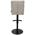 BARHOCKER Webstoff Sandfarben Eisen Stoffauswahl, Sitzfläche 360° drehbar  - Sandfarben/Schwarz, Design, Textil/Metall (42/90-117/58,5cm) - Novel