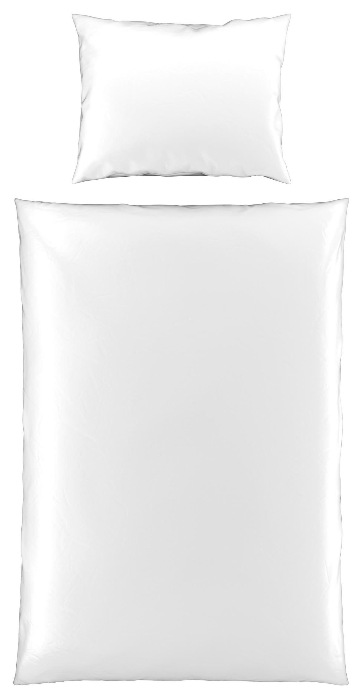 POSTEĽNÁ BIELIZEŇ, satén, biela, 140/220 cm - biela, Basics, textil (140/220cm) - Novel