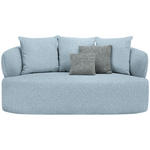 2-SITZER-SOFA in Flachgewebe Blau  - Blau/Schwarz, MODERN, Kunststoff/Textil (177/86/105cm) - Hom`in