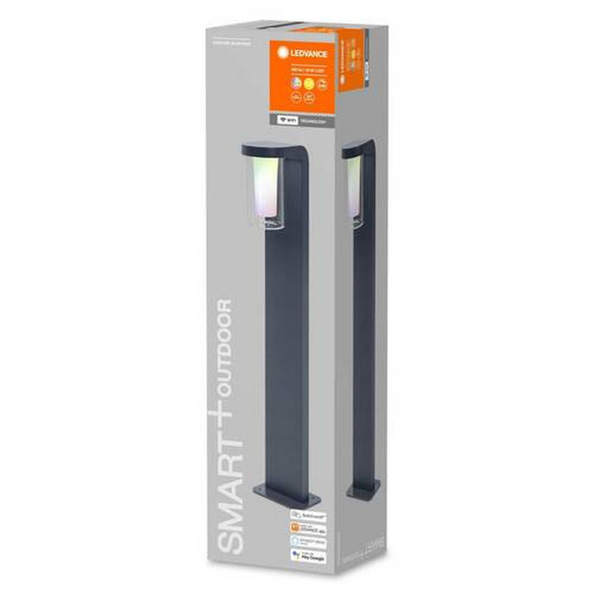 WEGELEUCHTE Smart+ Outdoor WiFi Cascade 20/16/80 cm   - Klar/Dunkelgrau, Design, Glas/Metall (20/16/80cm) - Ledvance