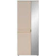 GARDEROBENSCHRANK in 78/202/38 cm - Kaschmir/Eichefarben, Design, Glas/Holzwerkstoff (78/202/38cm) - Xora