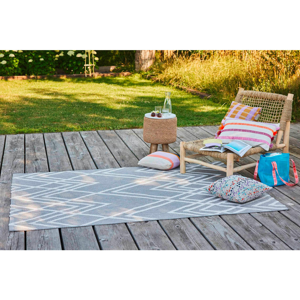 Thumbnail - Esprit Outdoorteppich Rave, Creme, Weiß, Textil, Raute, rechteckig, 133x200 cm, Textiles Vertrauen - Oeko-Tex®, für Fußb...