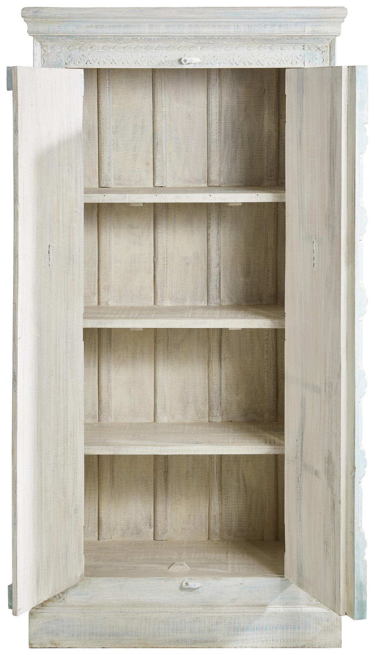 MEHRZWECKSCHRANK 90-95/180-185/43 cm  in Naturfarben, Türkis  - Türkis/Creme, LIFESTYLE, Holz/Metall (90-95/180-185/43cm) - Landscape