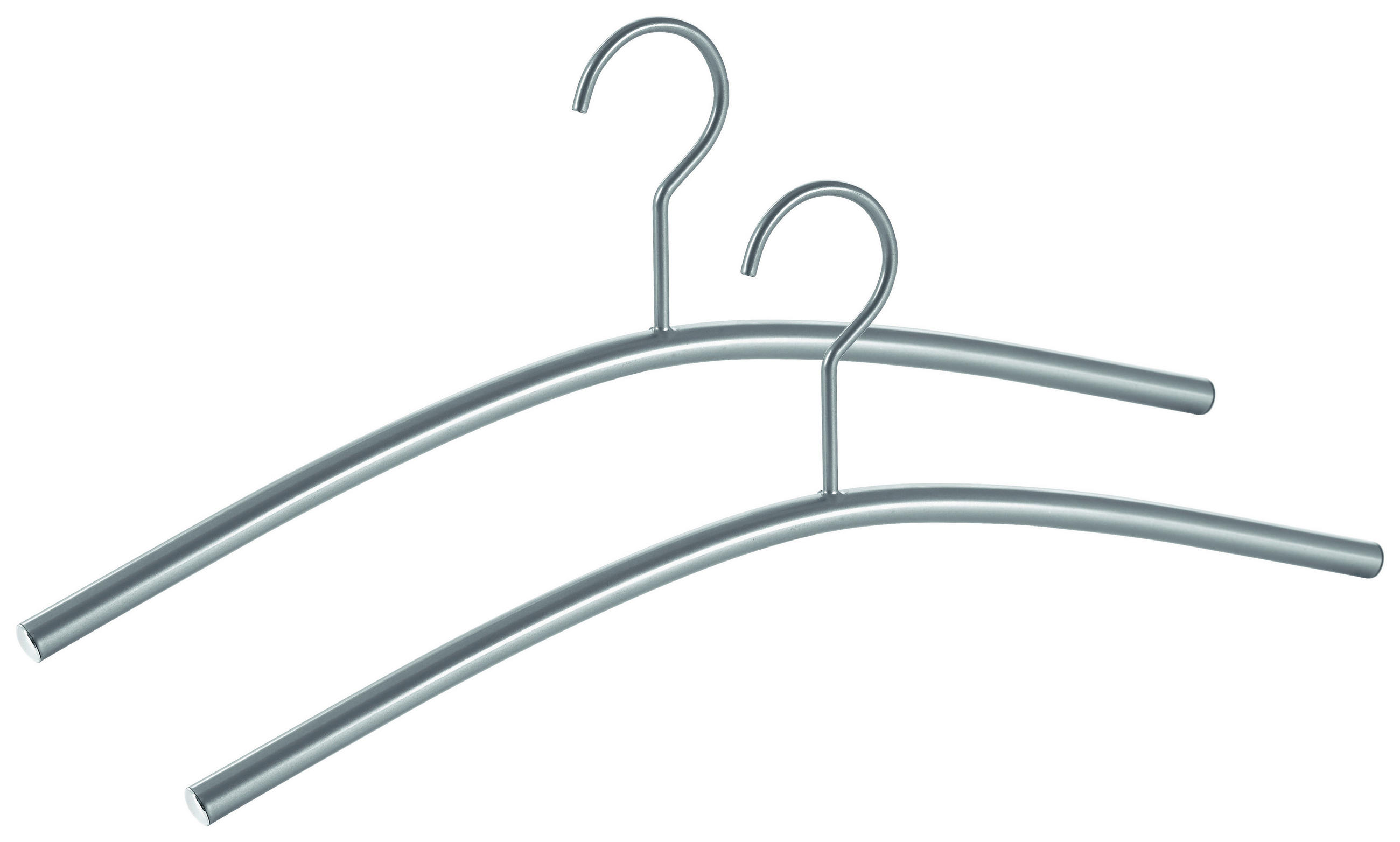 KLEIDERBÜGELSET 2-TEILIG 43 cm Metall  - Alufarben, KONVENTIONELL, Metall (43cm)