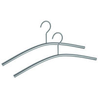 KLEIDERBÜGELSET 2-TEILIG 43 cm Metall  - Alufarben, KONVENTIONELL, Metall (43cm)