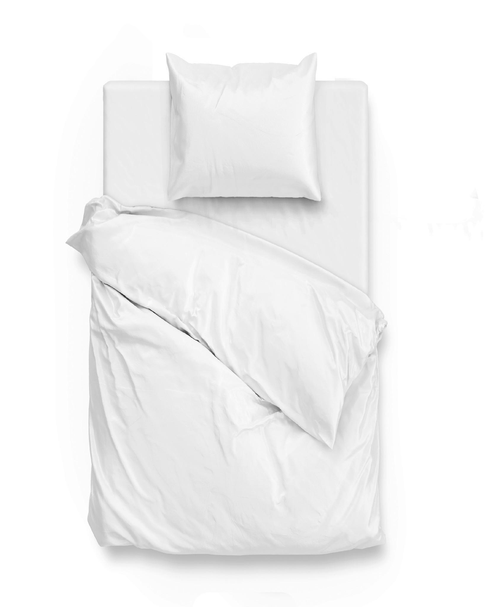 BETTWÄSCHE 2-teilig Satinado Makosatin 135/200 cm  - Weiß, Basics, Textil (135/200cm)