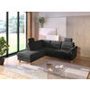 ECKSOFA in Flachgewebe Schwarz  212/236 cm  - Eichefarben/Schwarz, KONVENTIONELL, Holz/Textil (212/236cm) - Sit & More