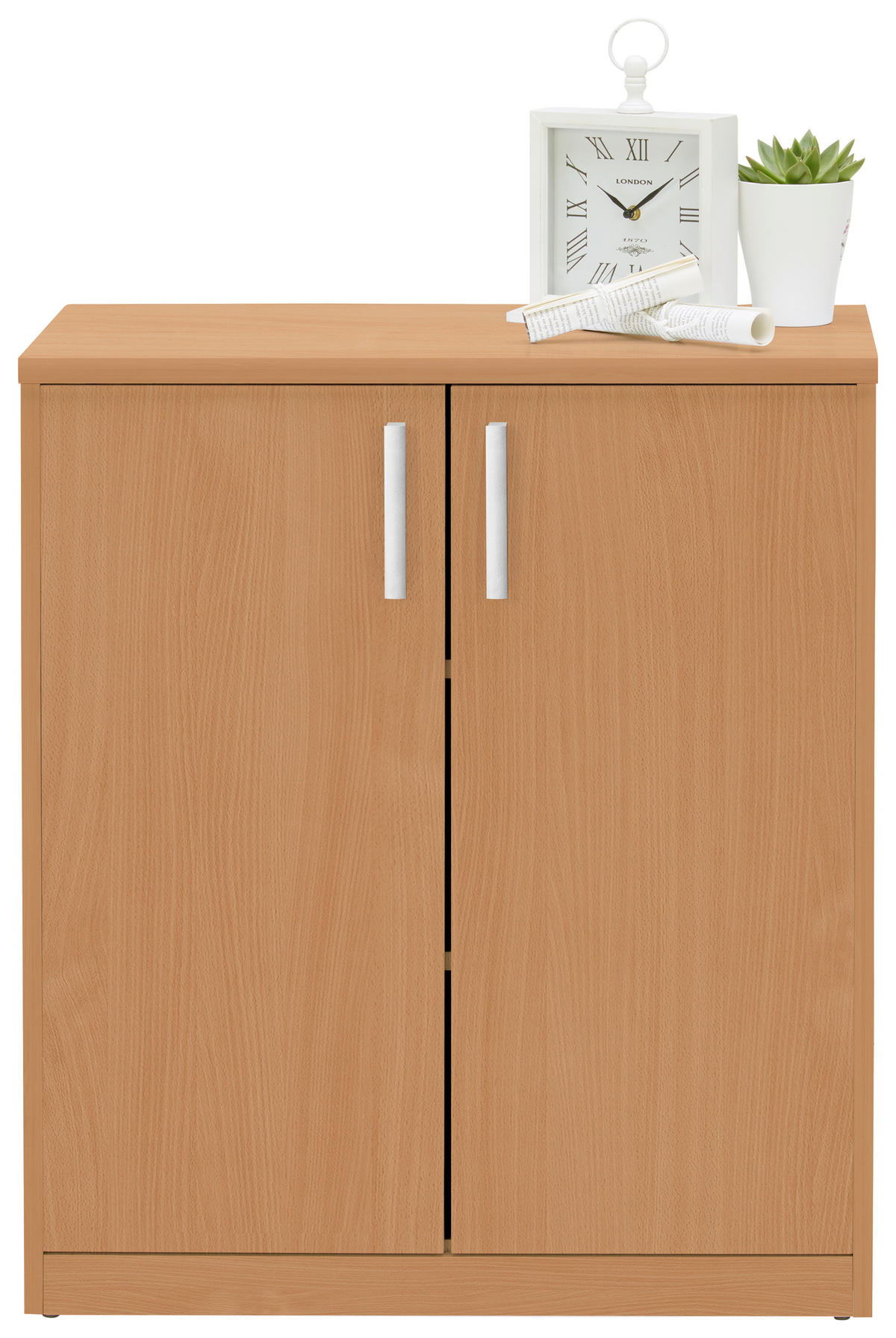 KOMMODE  in 72/84/36 cm  - Silberfarben/Buchefarben, Basics, Holzwerkstoff (72/84/36cm) - Xora