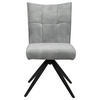 STUHL - Hellgrau/Schwarz, Design, Textil/Metall (47/92/66cm) - Hom`in
