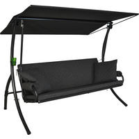 HOLLYWOODSCHAUKEL 210/160/145 cm  - Dunkelgrau/Anthrazit, Basics, Textil/Metall (210/160/145cm) - Boxxx