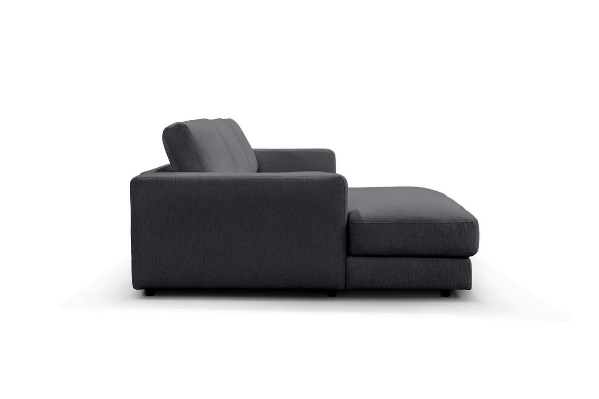 ECKSOFA VIGO Graphitfarben  - Schwarz/Graphitfarben, Design, Textil (172cm) - MID.YOU