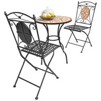 Set Mobilier De Grădină 3 piese  - multicolor/negru, Lifestyle, metal/piatră (60/40/70/95/60/51cm) - Ambia Garden