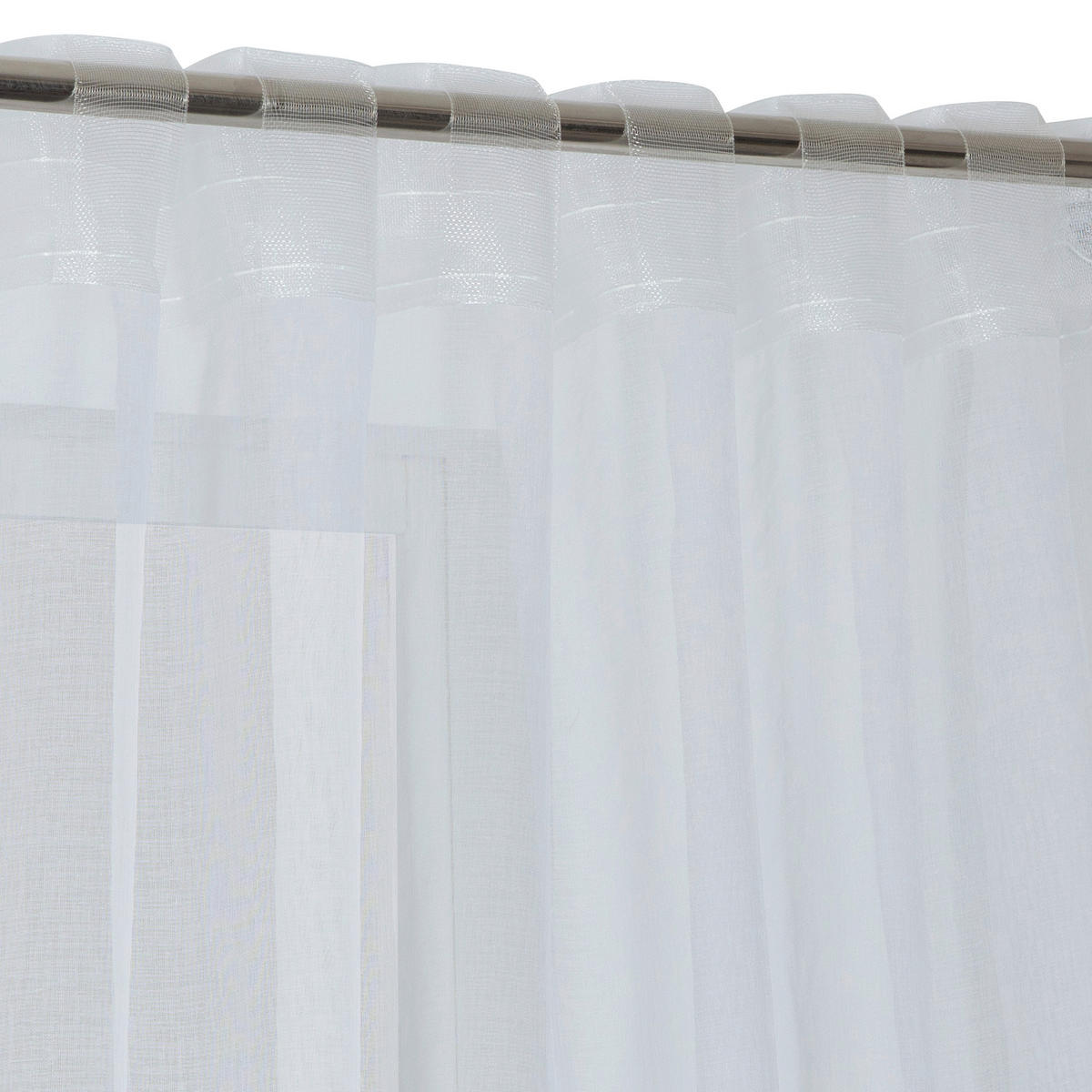 FERTIGVORHANG  transparent   140/280 cm  - Weiß, Basics, Textil (140/280cm)