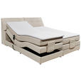 BOXSPRINGBETT 180/200 cm  in Creme  - Silberfarben/Creme, Design, Kunststoff/Textil (180/200cm) - Esposa
