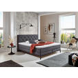 BOXSPRINGBETT 180/200 cm in Anthrazit - Anthrazit/Schwarz, KONVENTIONELL, Textil/Metall (180/200cm) - Carryhome