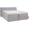 BOXSPRINGBETT 180/200 cm  in Grau, Weiß  - Weiß/Grau, MODERN, Holzwerkstoff/Textil (180/200cm) - Esposa