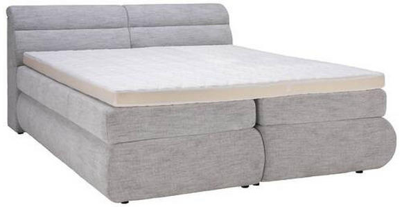 BOXSPRINGBETT 180/200 cm  in Grau, Weiß  - Weiß/Grau, MODERN, Holzwerkstoff/Textil (180/200cm) - Esposa