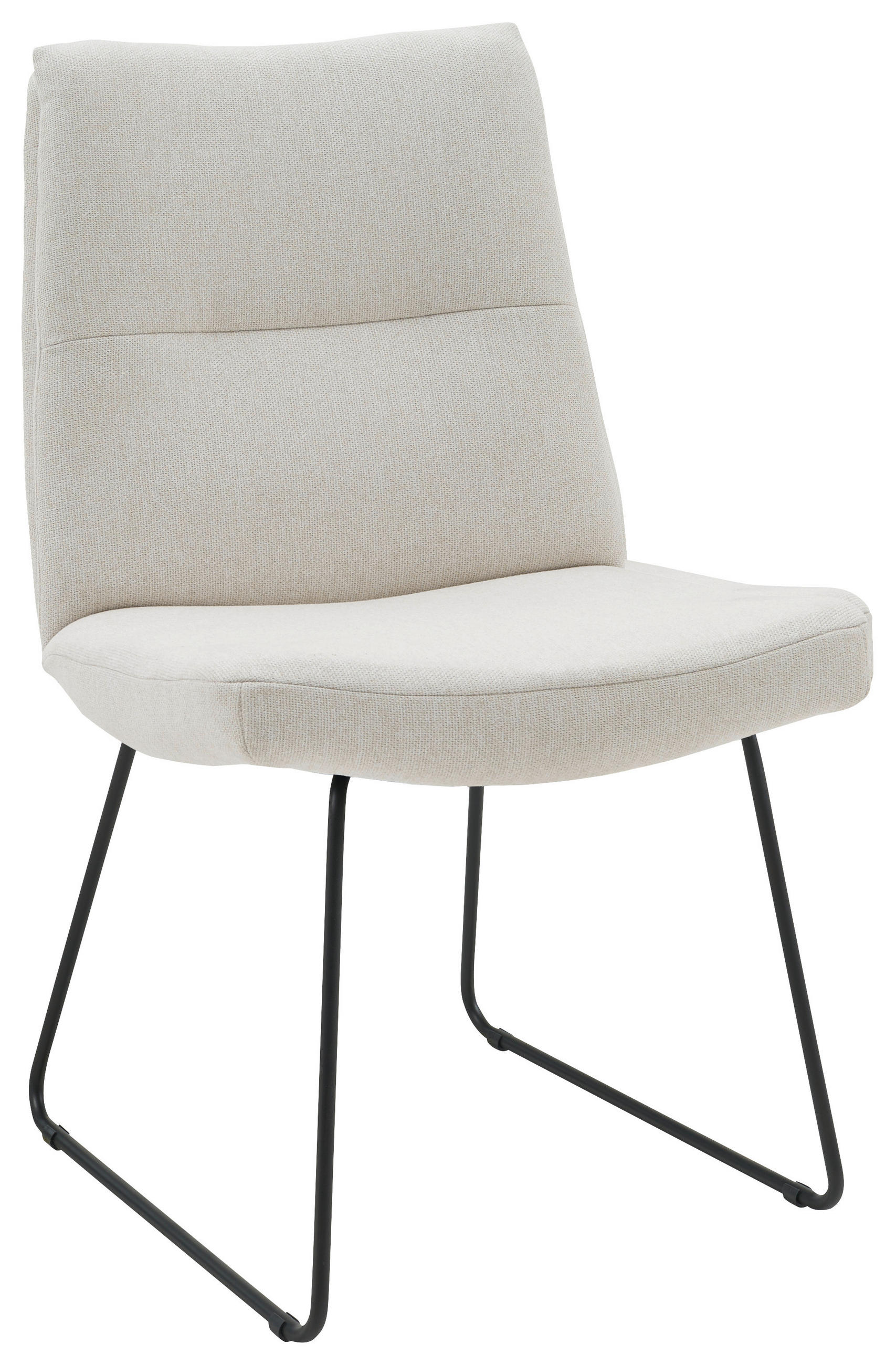 STUHL  Beinauswahl, Stoff-/Lederauswahl Flachgewebe  Beige  - Beige/Schwarz, Design, Textil/Metall (50/90/68cm) - Valnatura