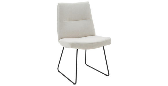 STUHL - Beige/Schwarz, Design, Textil/Metall (50/90/68cm) - Valnatura