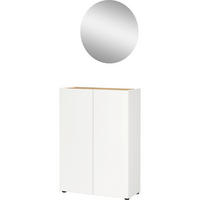 GARDEROBE 2-teilig  in 74/200/33 cm  - Eichefarben/Weiß, Design, Holzwerkstoff (74/200/33cm) - Germania
