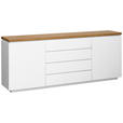 SIDEBOARD  195/82/41,5 cm 4 Schublade(n)  - Eichefarben/Weiß, KONVENTIONELL, Holz/Holzwerkstoff (195/82/41,5cm) - Novel