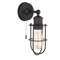BADEZIMMER-WANDLEUCHTE - Messingfarben/Schwarz, KONVENTIONELL, Metall (11/28.6cm) - ENDON