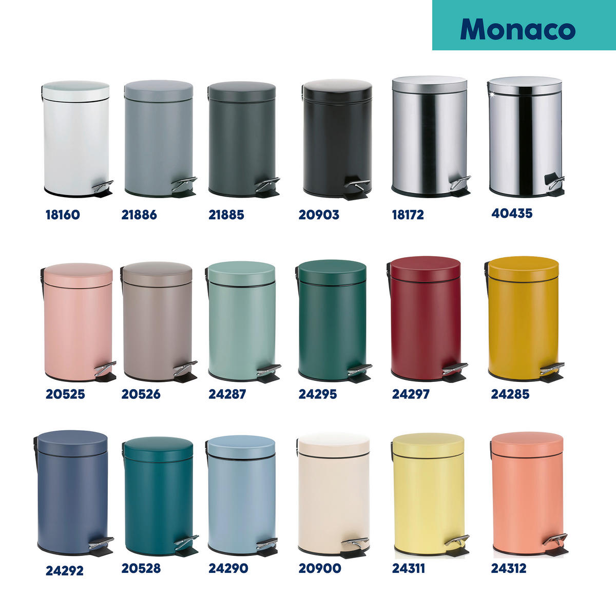 KOSMETIKEIMER MONACO 3 L  - Schwarz/Braun, Basics, Kunststoff/Metall (17/26cm) - Kela