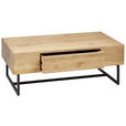 COUCHTISCH in Holz, Holzwerkstoff 110/59,5/40 cm  - Eichefarben/Schwarz, Design, Holz/Holzwerkstoff (110/59,5/40cm) - Novel