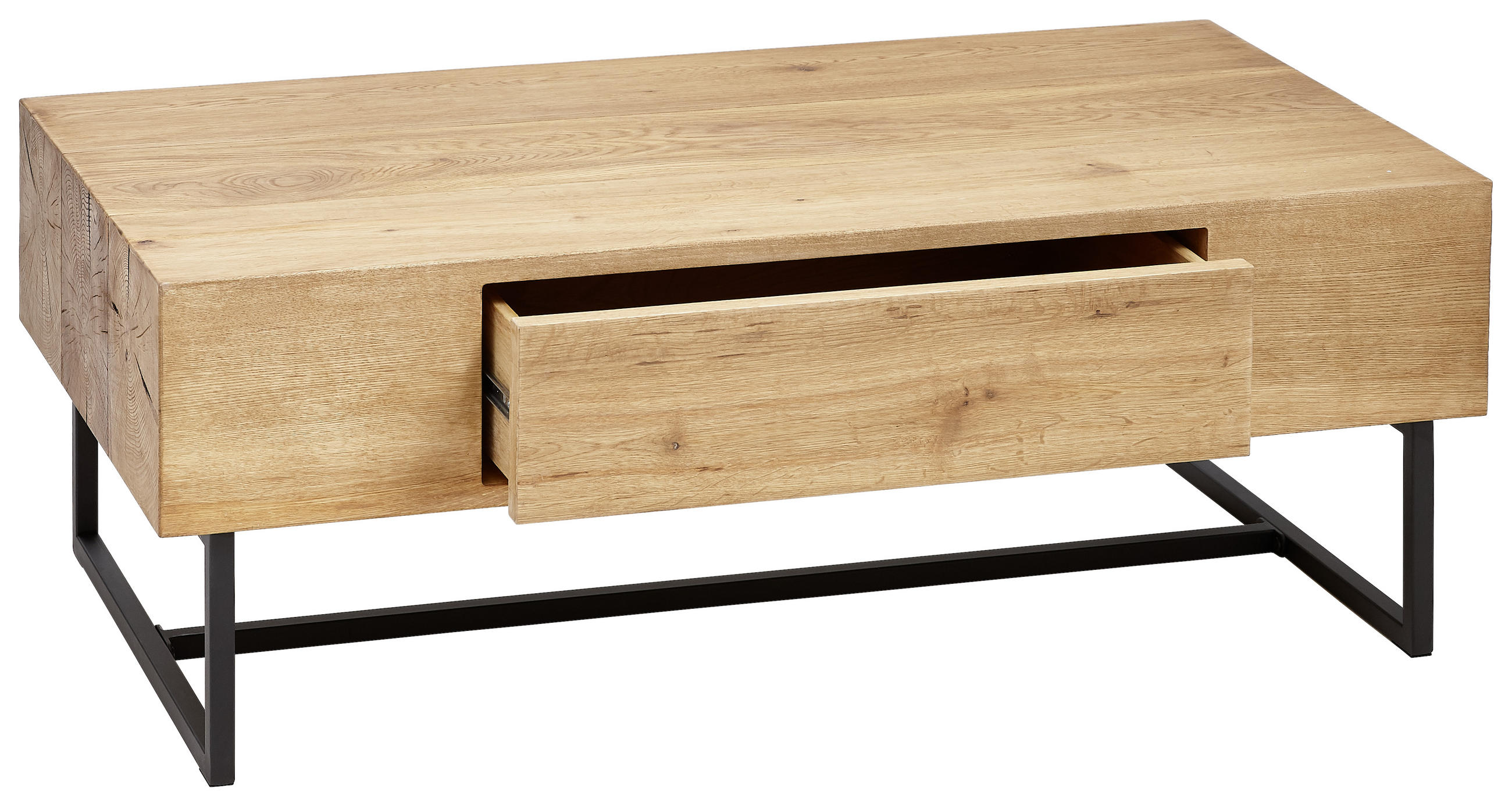 COUCHTISCH in Holz, Holzwerkstoff 110/59,5/40 cm  - Eichefarben/Schwarz, Design, Holz/Holzwerkstoff (110/59,5/40cm) - Novel