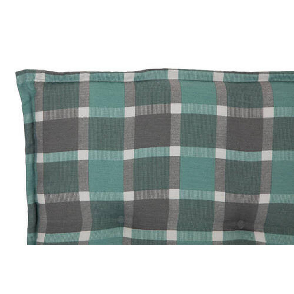 Thumbnail - Gardenson Sesselauflage, Grau, Türkis, Textil, Karo, Füllung: Schaumstoff, Fleece, 50x6x118 cm, Handmade in Europe, büge...