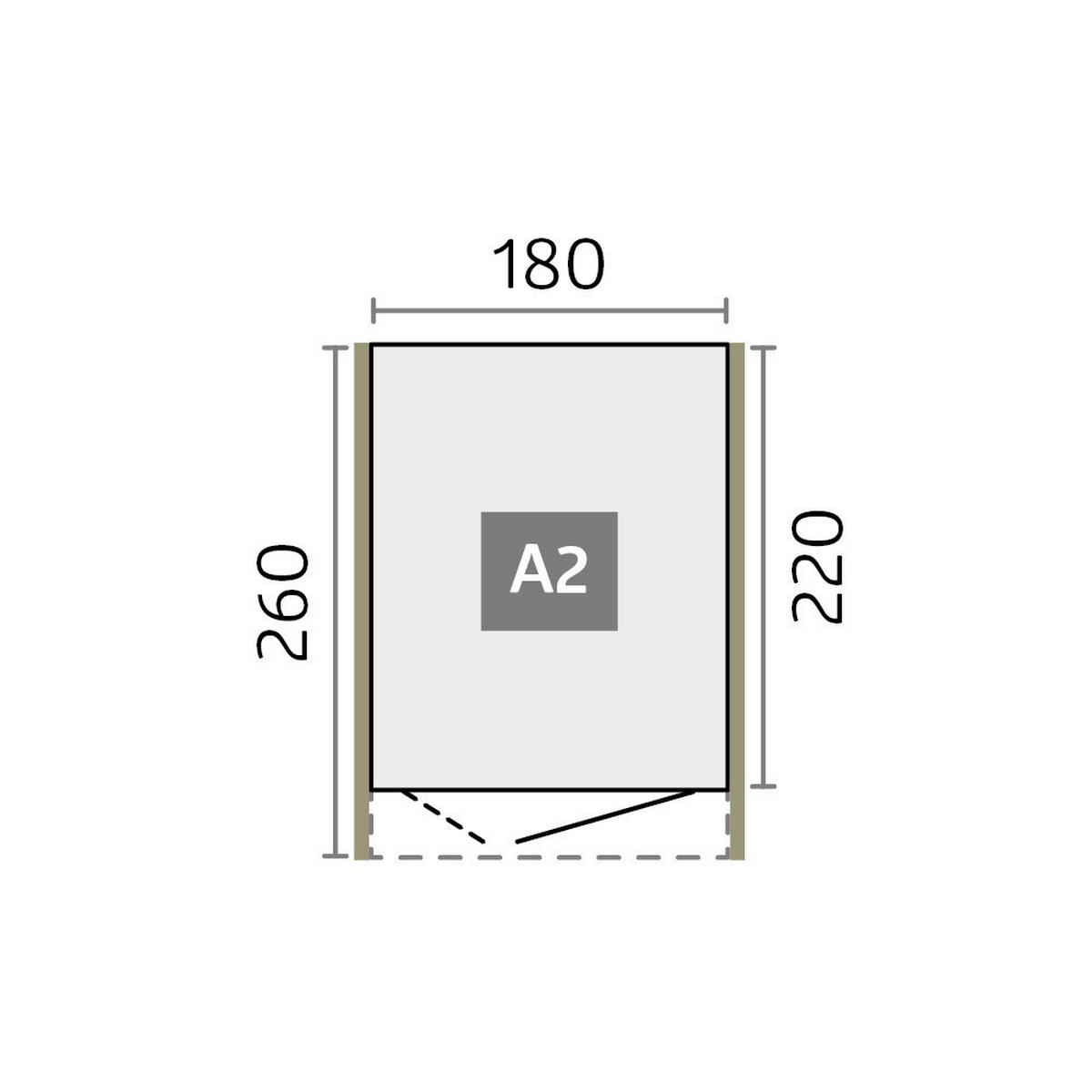 GERÄTEHAUS 180/218/260 cm  - Dunkelgrau, Basics, Metall (180/218/260cm) - Biohort
