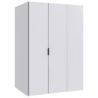 BEGEHBARER ECKSCHRANK  - Weiss/Schwarz, Basics, Holzwerkstoff/Metall (135,2/197/97cm) - Boxxx