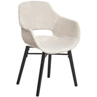 ARMLEHNSTUHL Cord matt  - Beige/Schwarz, Modern, Holz/Kunststoff (58/81/61cm) - MID.YOU
