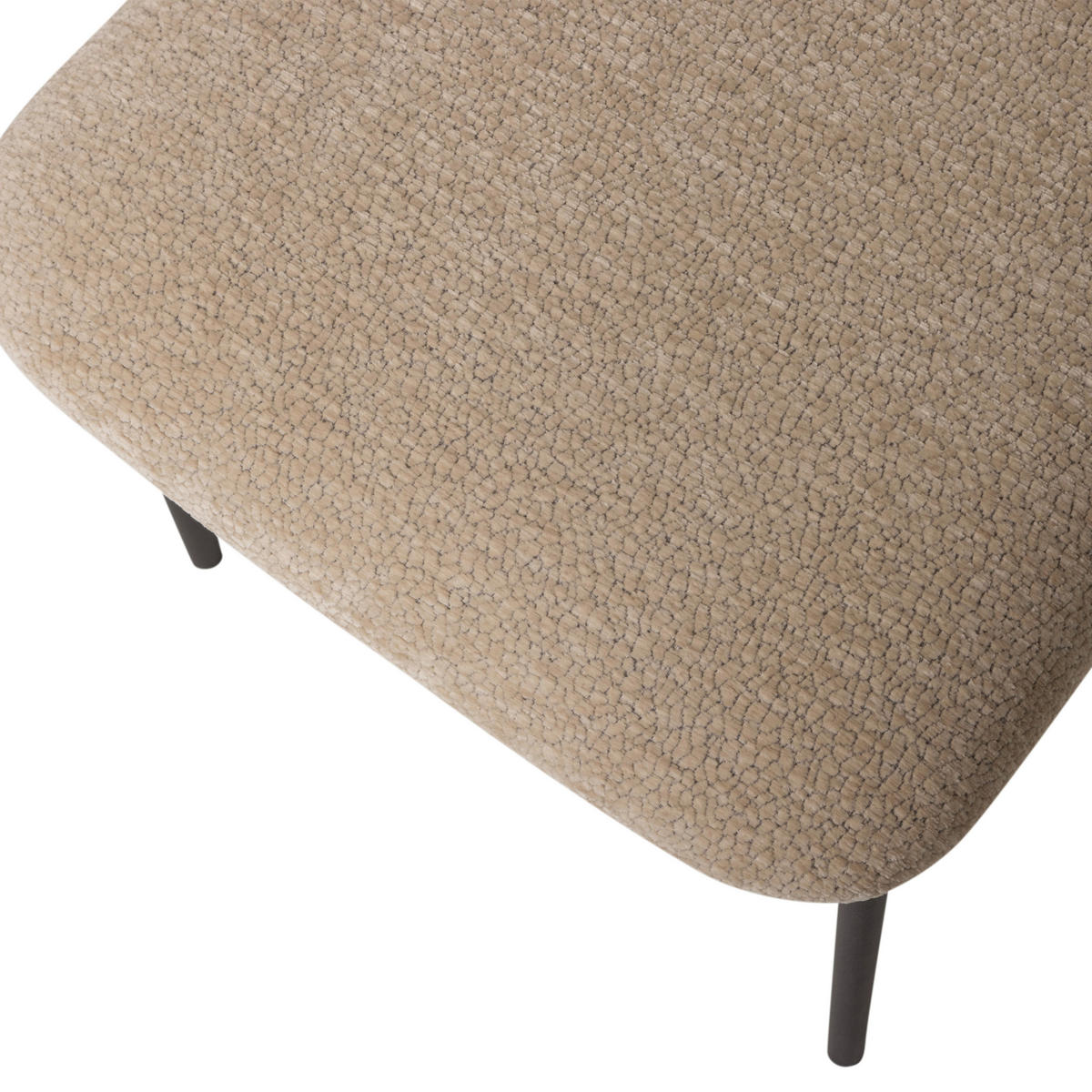 STUHL-SET 2 Stück  in Eisen Chenille  - Schwarz/Naturfarben, MODERN, Textil/Metall (47/79/53cm) - Livetastic