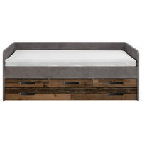 Pat Extensibil, 120/200 cm, maro, gri - maro/negru, Trend, plastic/material pe bază de lemn (120/200cm) - Ti'me