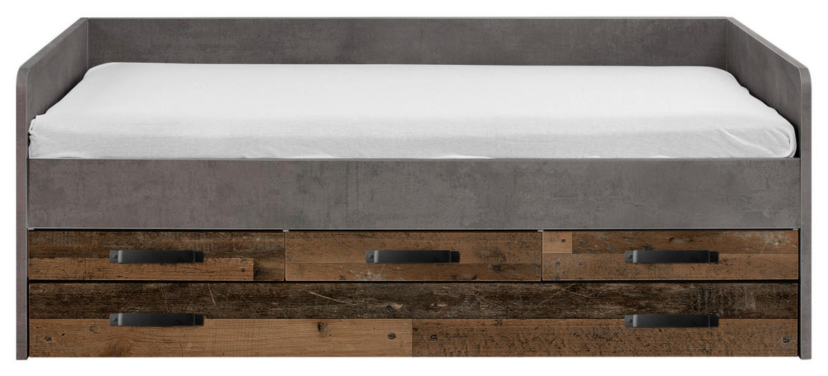 Pat Extensibil, 120/200 cm, maro, gri - maro/negru, Trend, plastic/material pe bază de lemn (120/200cm) - Ti'me