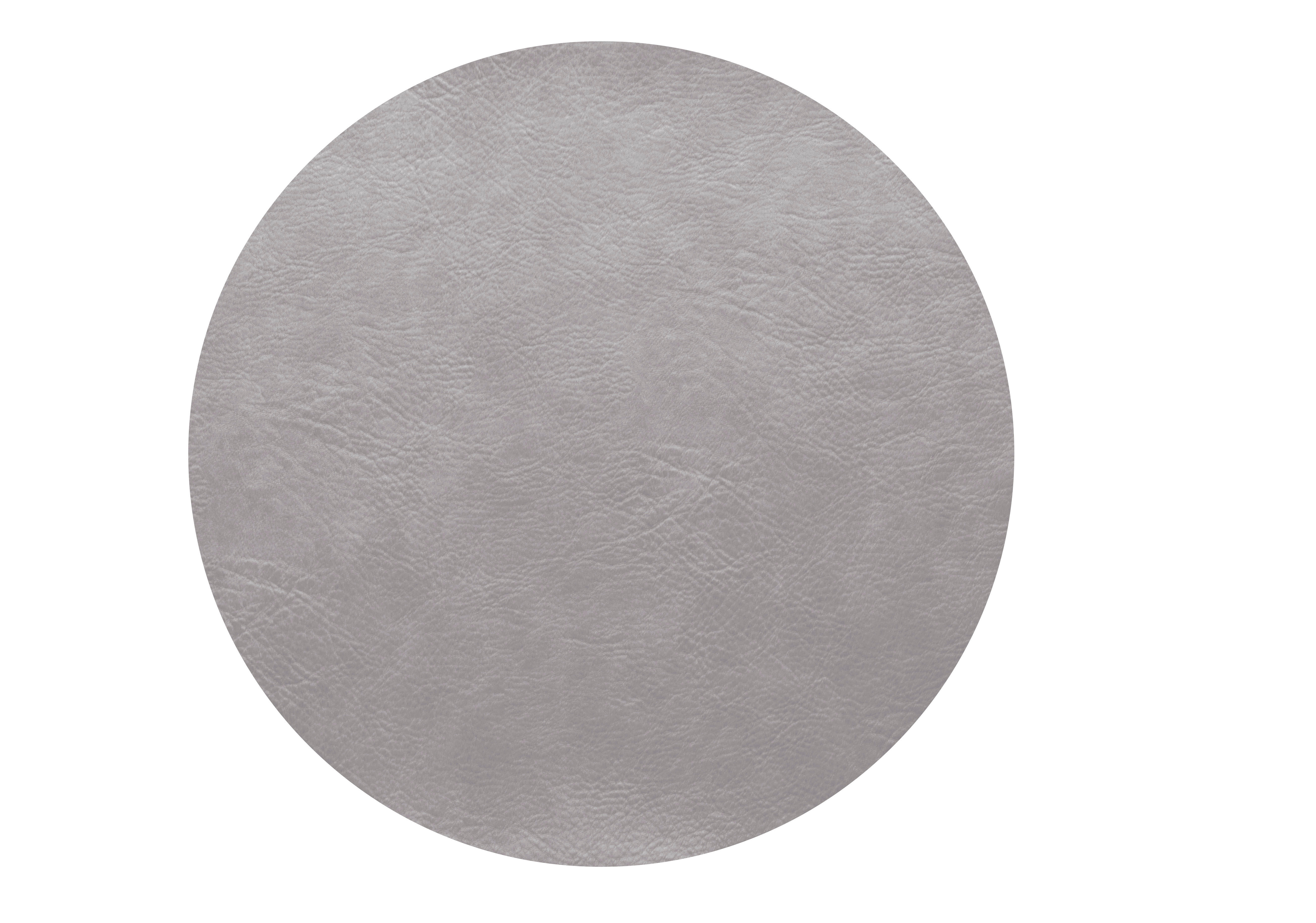 TISCHSET Vegan Leather Kunststoff Silberfarben 38 cm  - Silberfarben, Basics, Kunststoff (38cm) - ASA