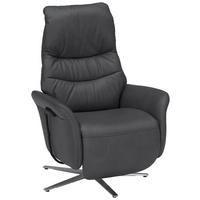 RELAXSESSEL in Leder Dunkelgrau  - Edelstahlfarben/Dunkelgrau, Design, Leder/Metall (78/117/89cm) - Himolla Komfortklass